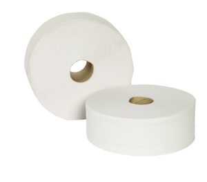 White Mini Jumbo Toilet Roll (12 Per Case)