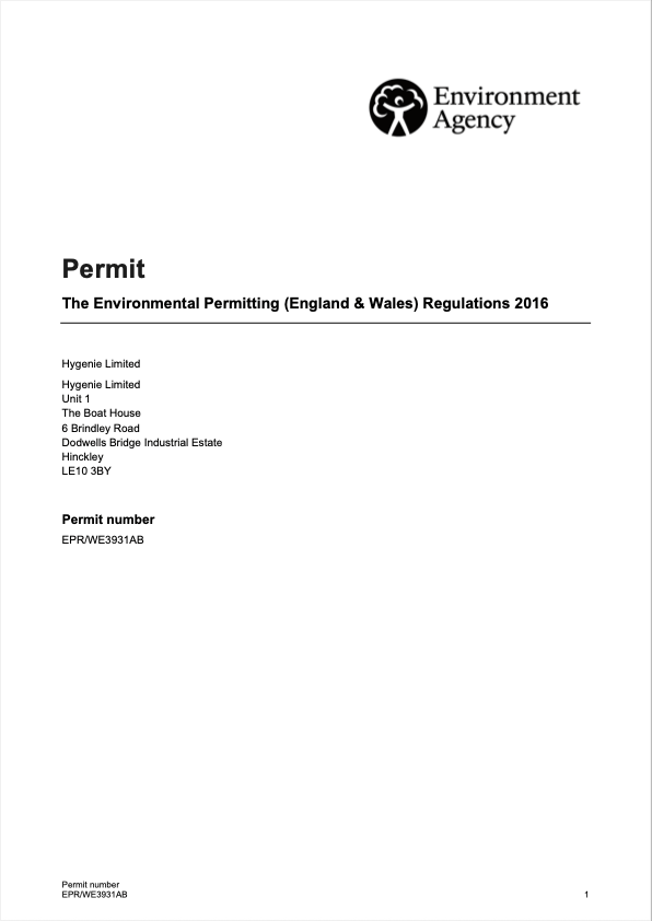 Hygenie-waste-permit-cover