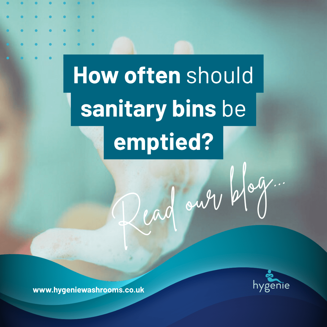 How often should sanitary bins be emptied?